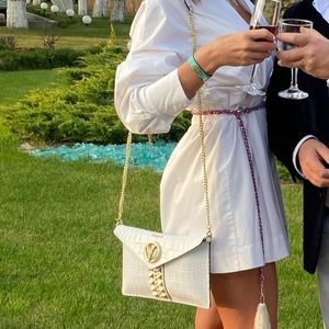 Valentino by Mario Valentino Brienne Croco crossbody/clutch